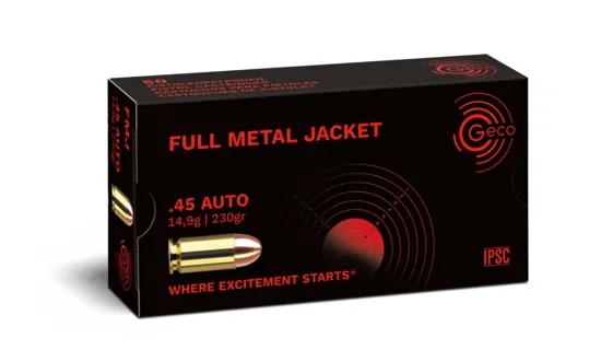 Ammunition Geco .45ACP (11.43x23mm) FMJ 230gr. 50 patroner