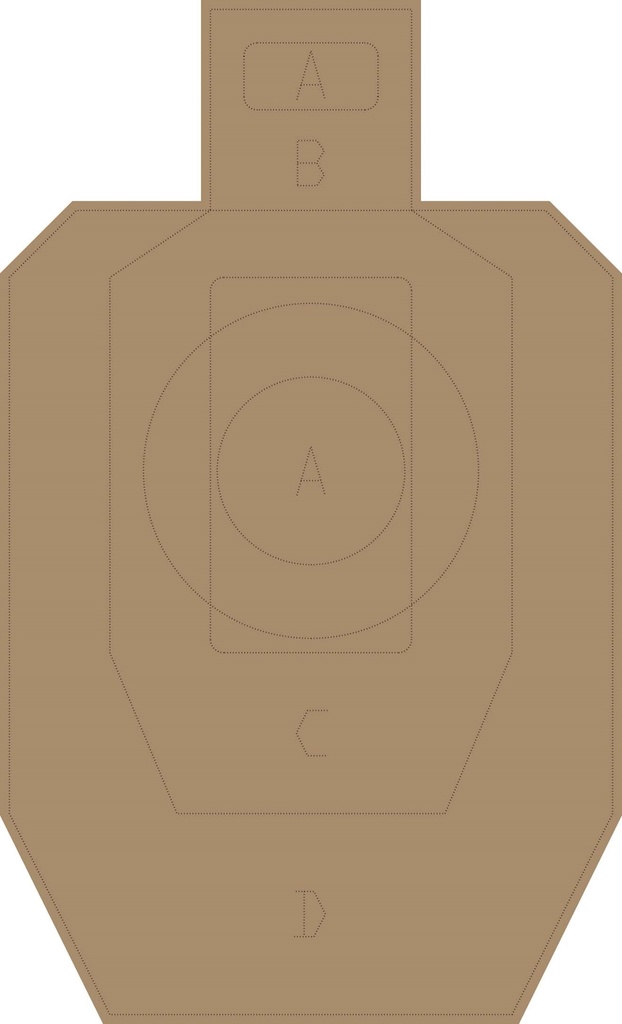 IPSC Metric måltavla halvfigur