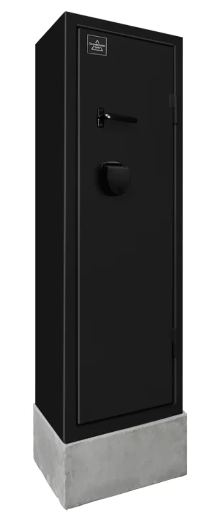 Vapenskåp SP66 svart med förborrad sockel och kodlås